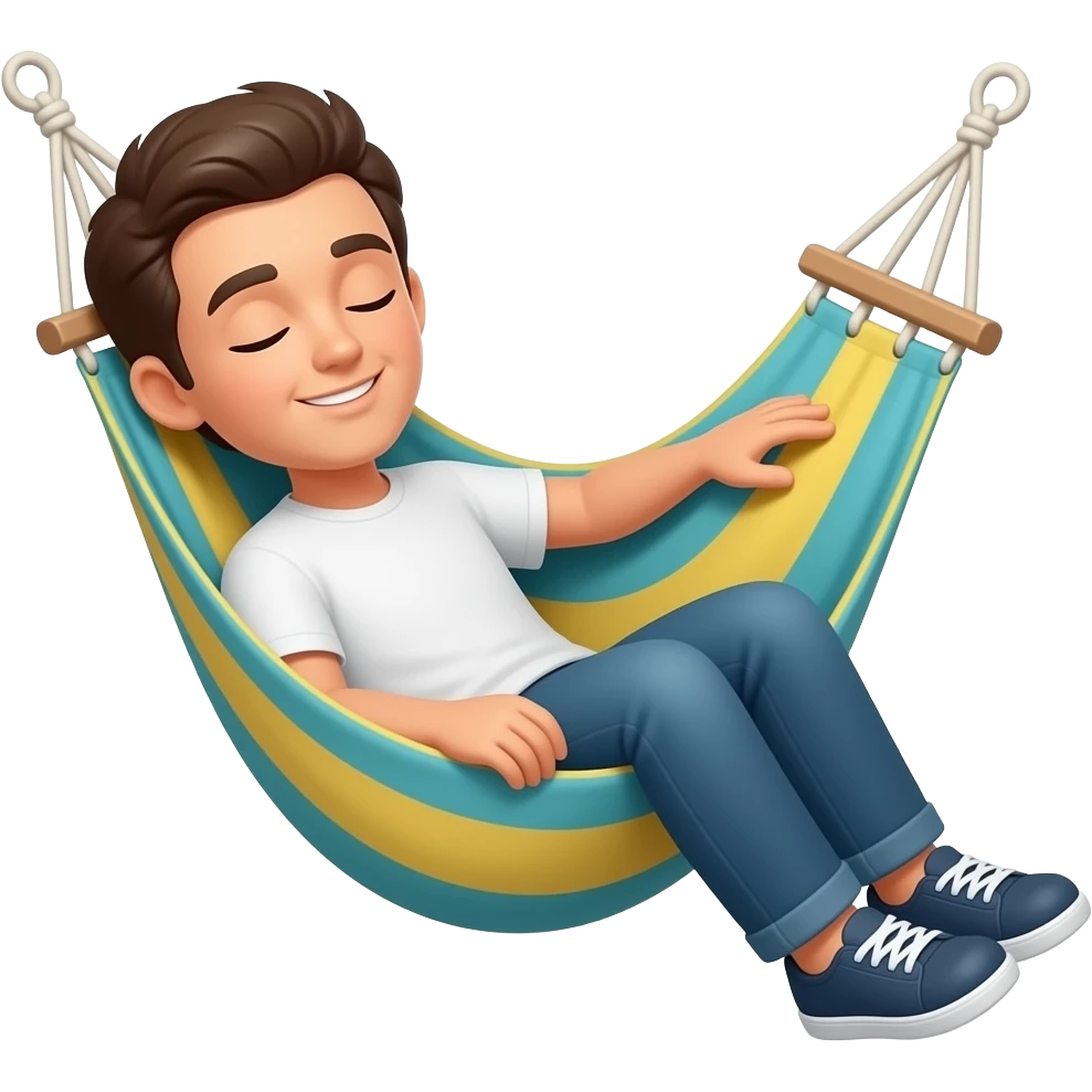 Relaxing in a hammock emoji