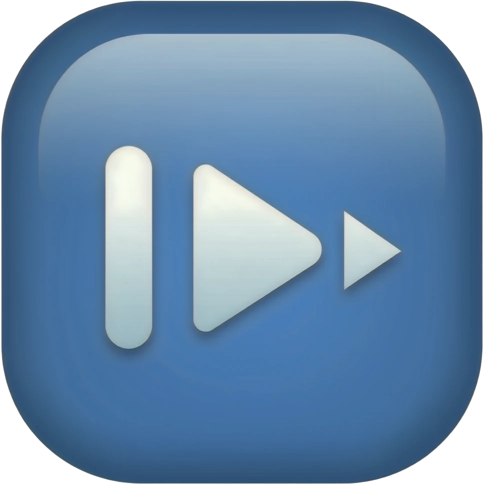 Glossy video editing icon emoji