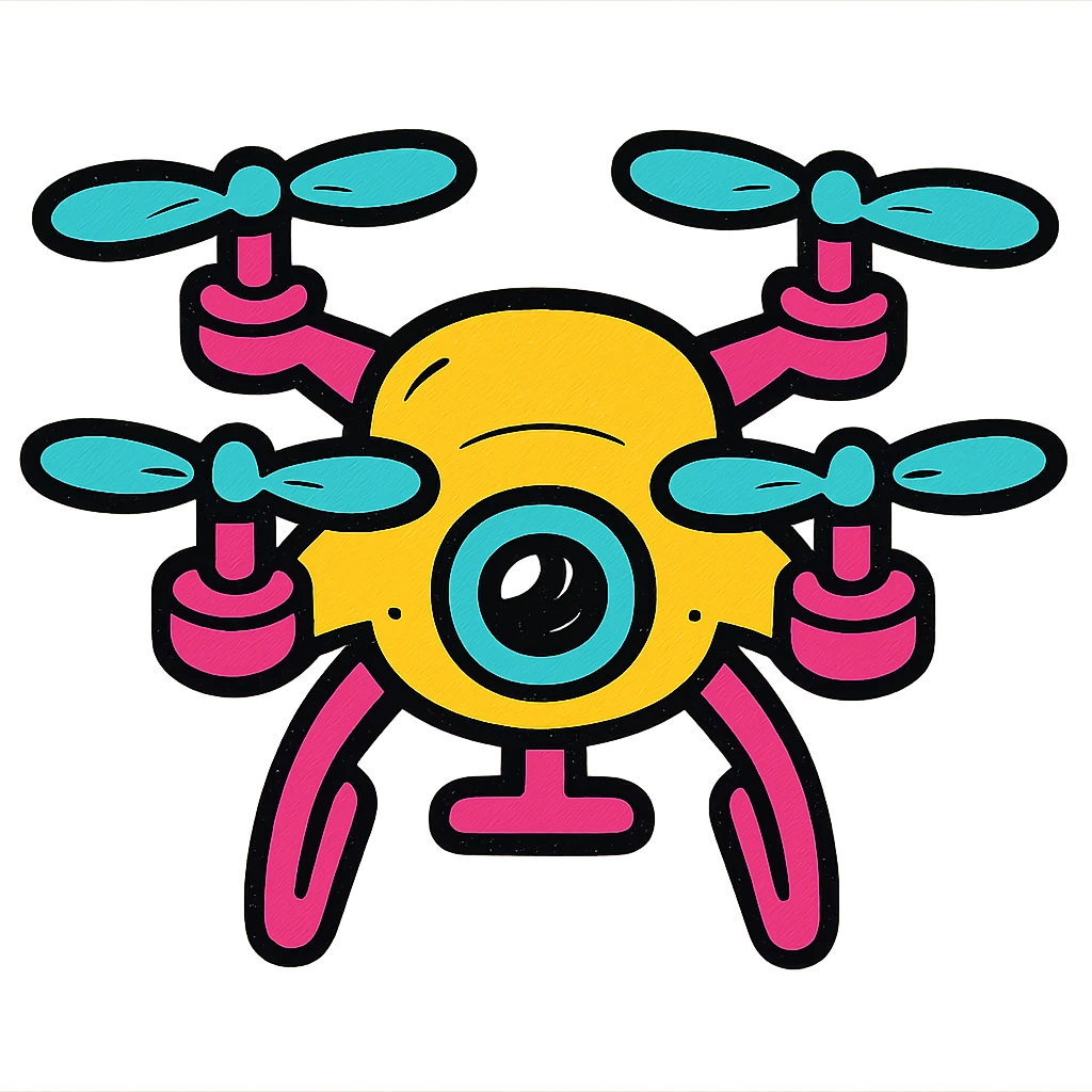 multicopter drone, detailed, vibrant colors emoji
