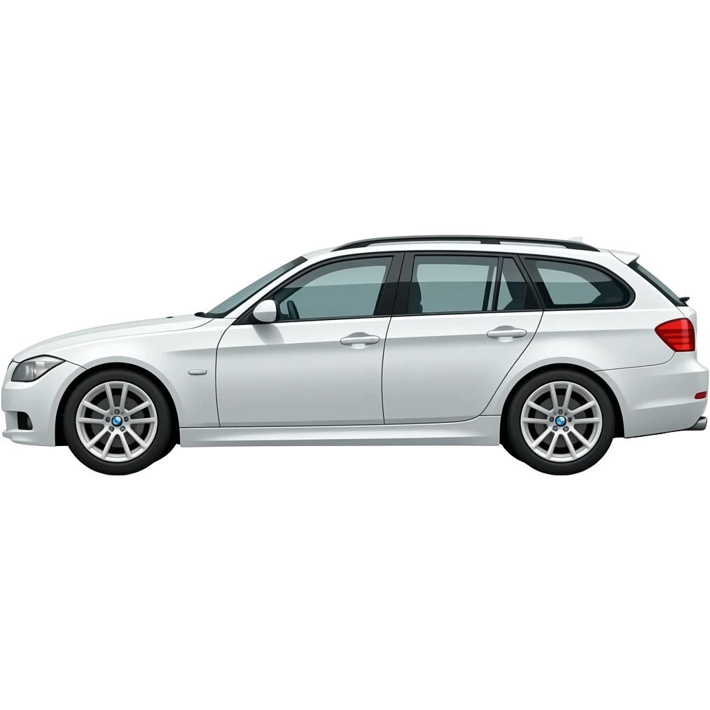 white bmw e91 touring from the side emoji