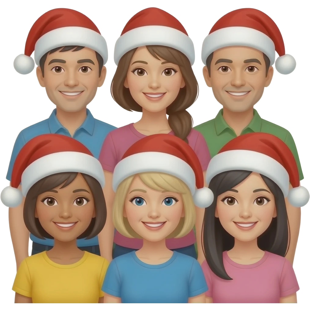 People with Santa Hats emoji