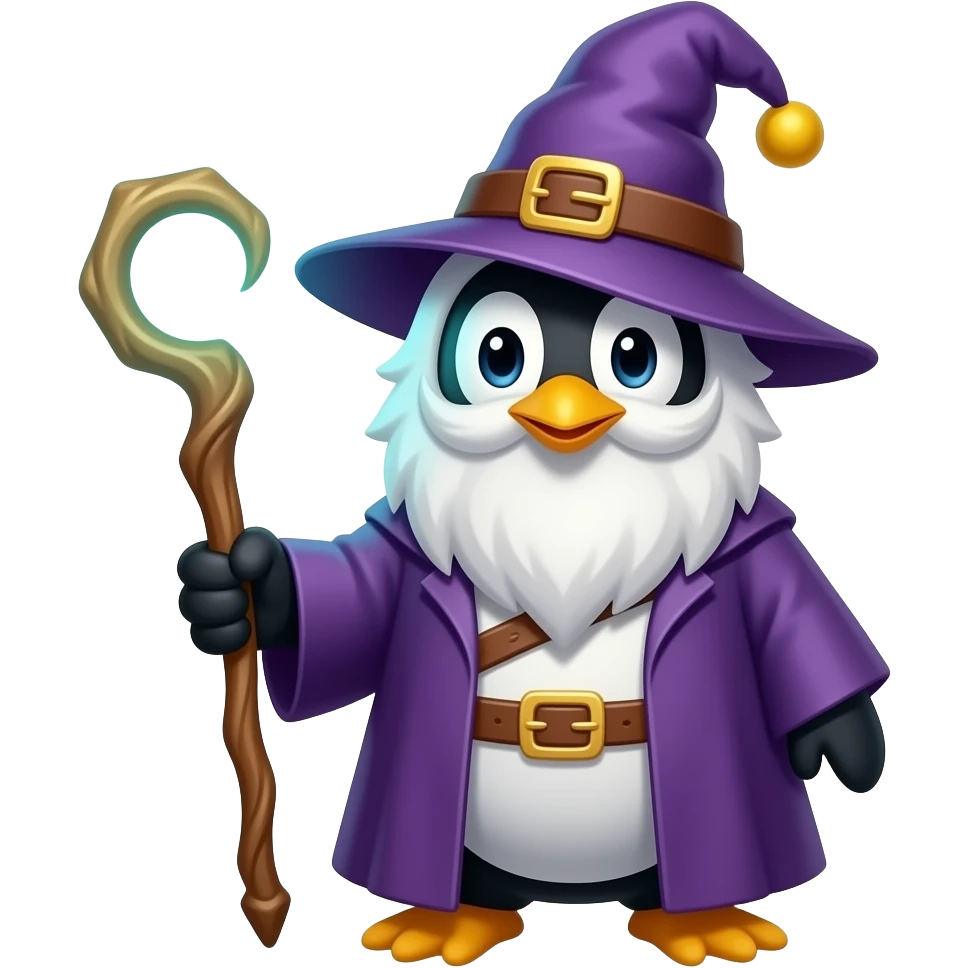 Penguin Wizard emoji