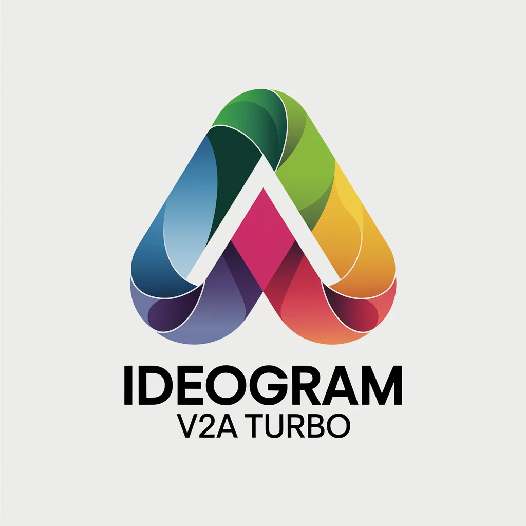 make a colorful logo of only text "Ideogram V2a Turbo" emoji