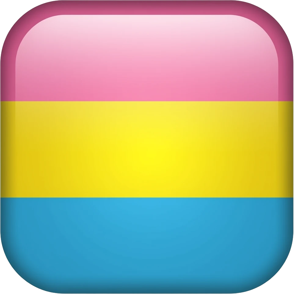 The bisexual flag (three horizontal stripes- pink, yellow, and cyan blue) emoji