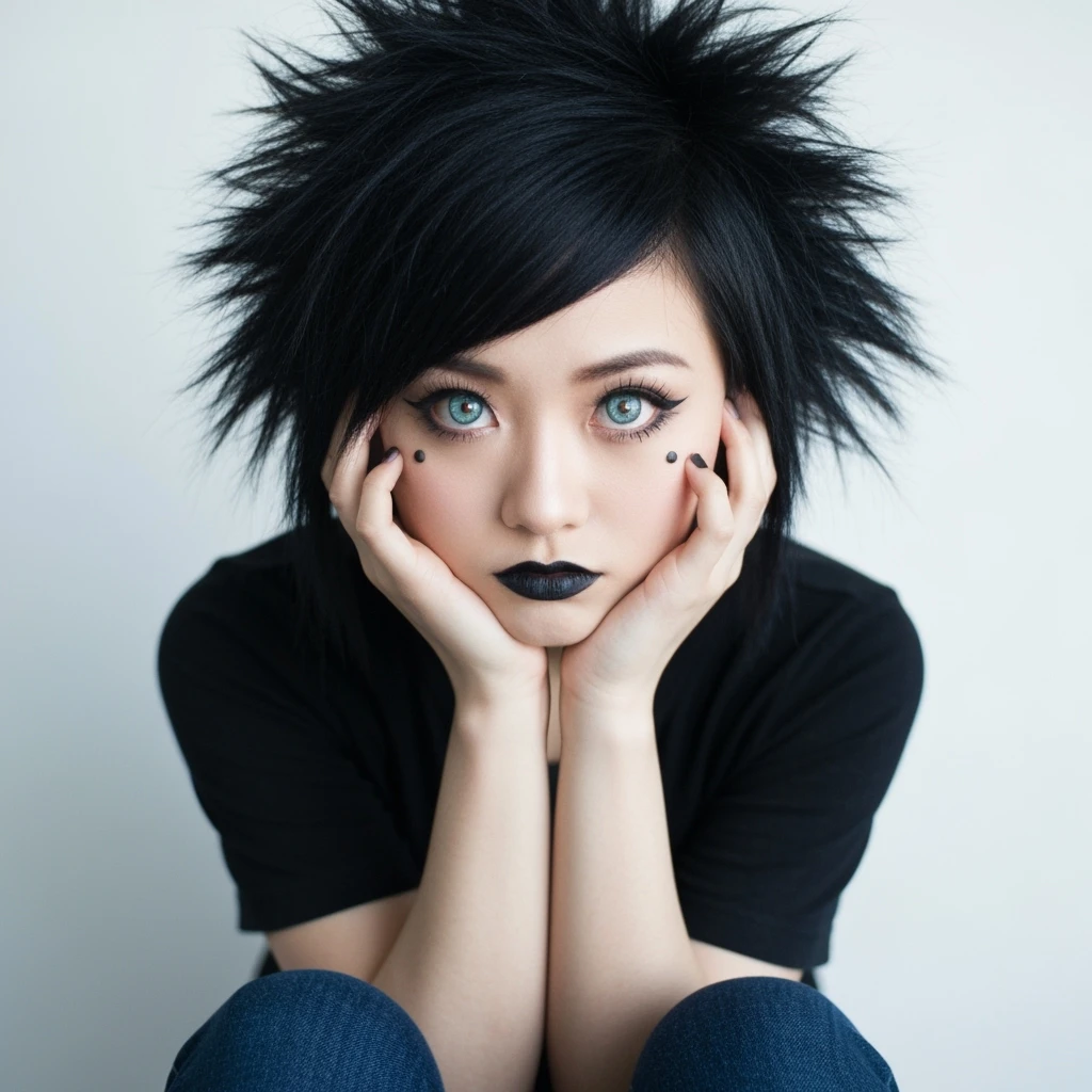 emo profile picture, cute, expressive, minimal, variation 3 emoji