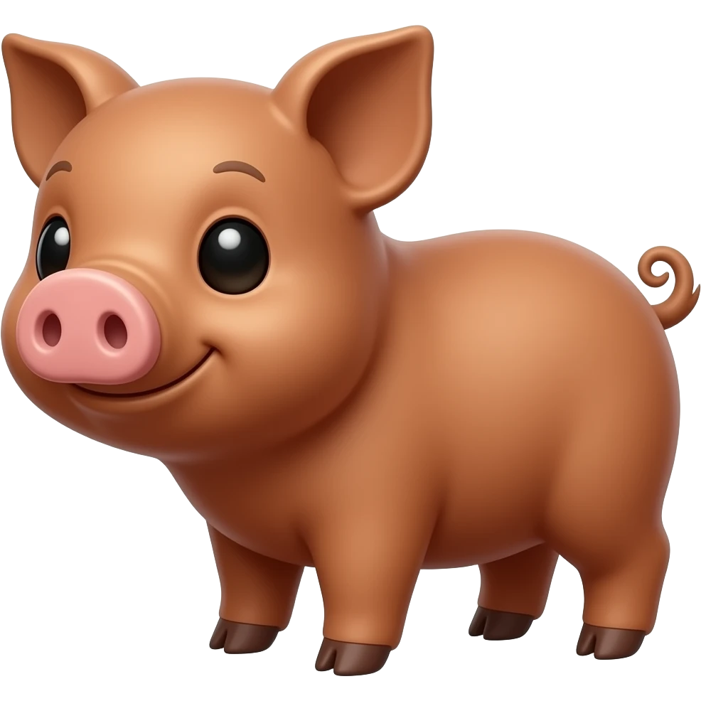 brown pig baby emoji