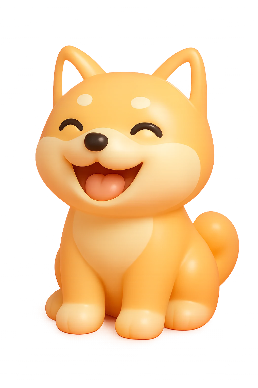 shiba inu, laughing emoji