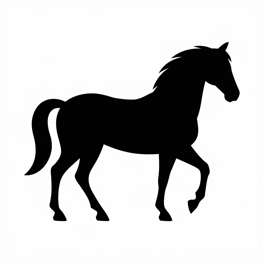 Horse icon black silhouette emoji