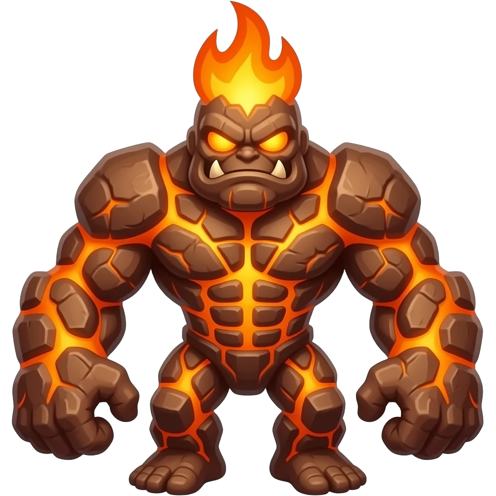Fire rock golem emoji