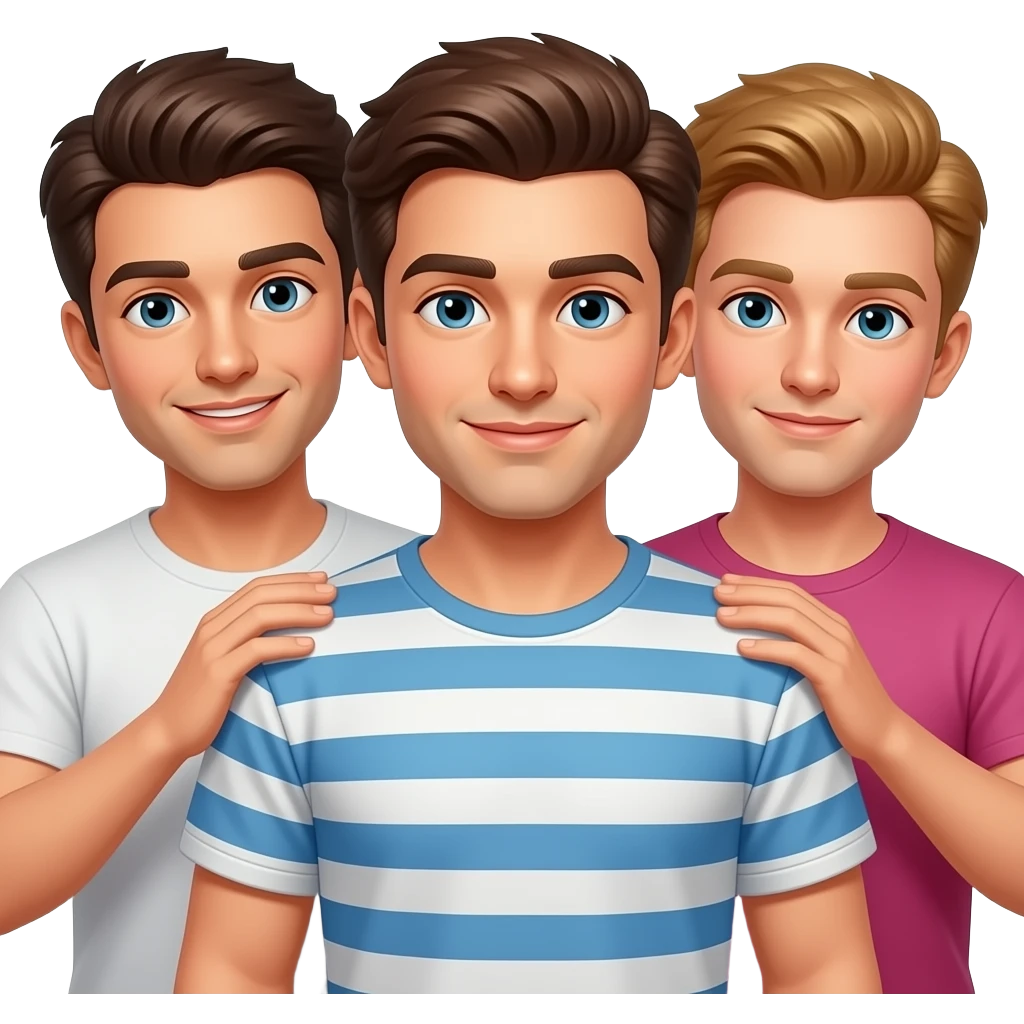 Gay 3 way men emoji