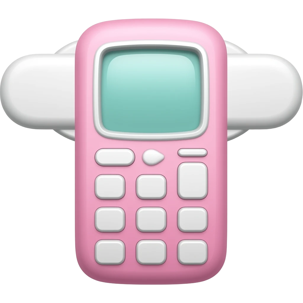 Pastel retro cell phone icon emoji