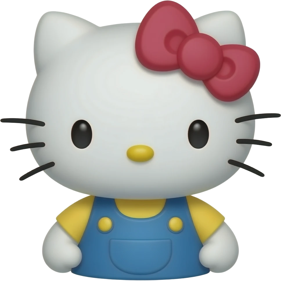 hello kitty representada como el pintor toulouse lautrec emoji