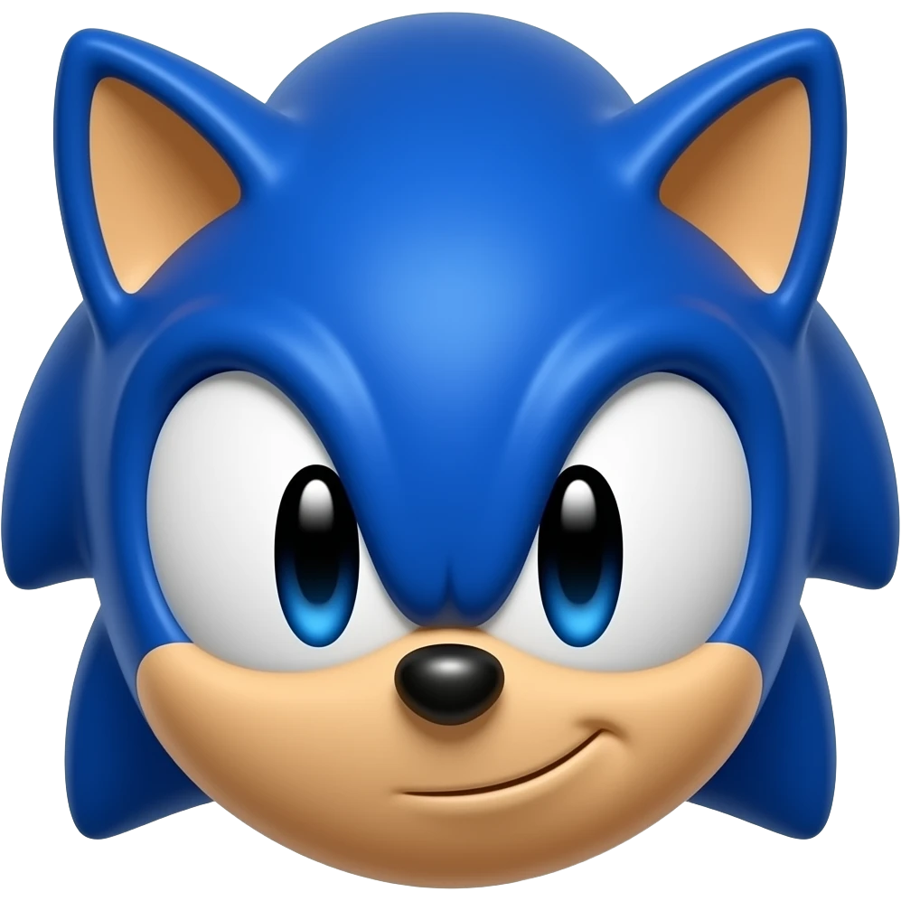 Sonic the hedgehog’s head emoji