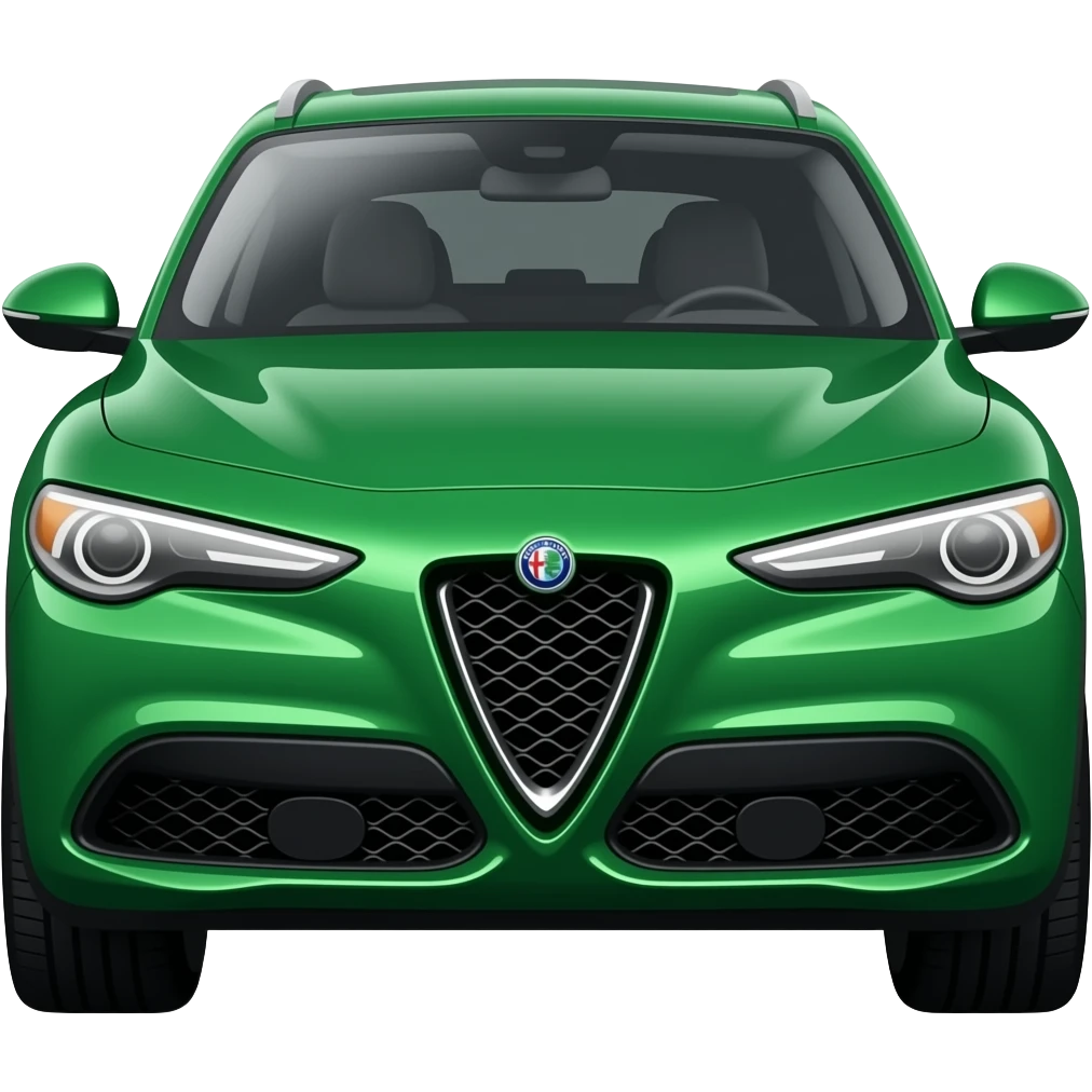 Emerald green Alfa Romeo SUV emoji