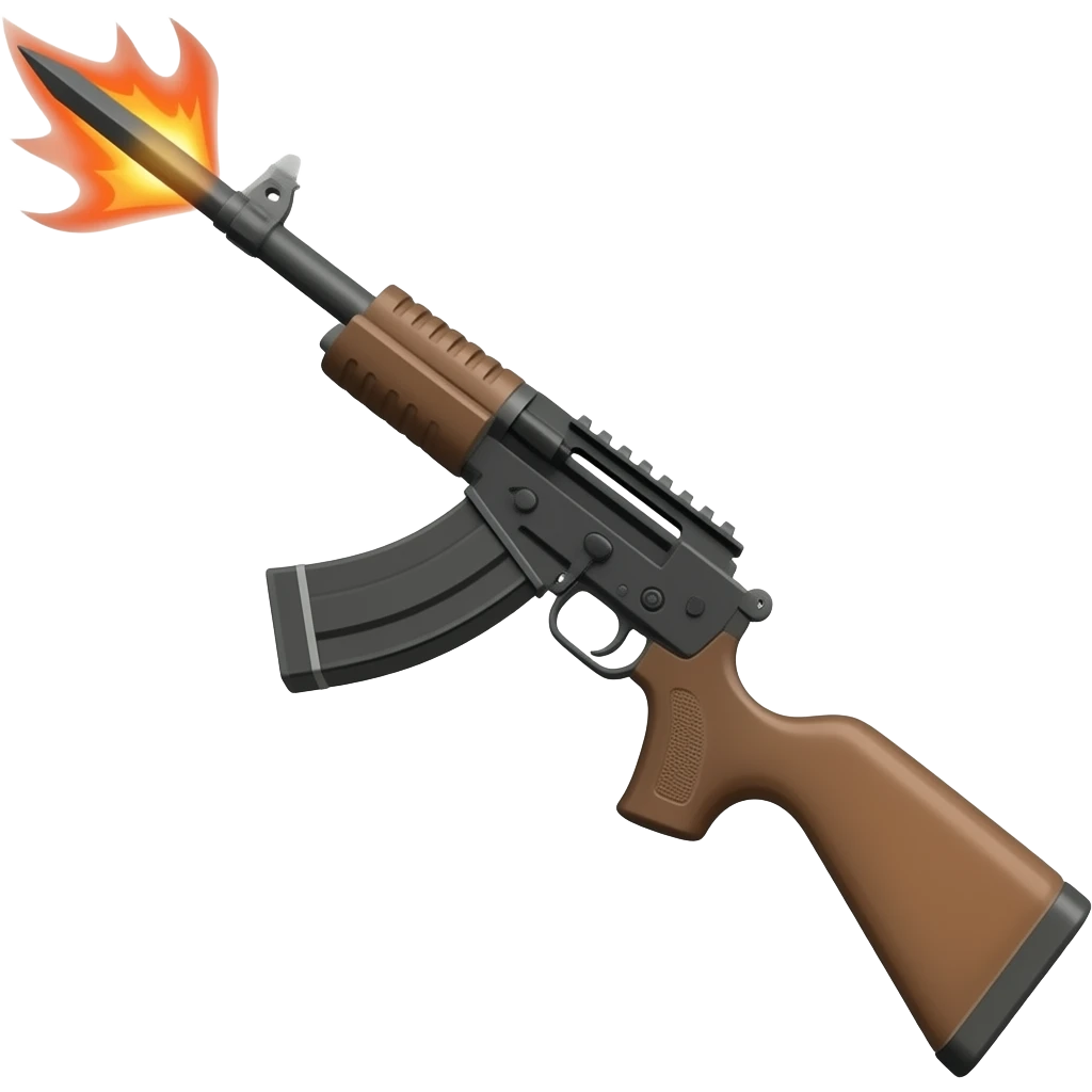 A rifle that fires fishing spears emoji