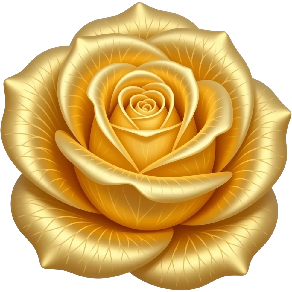 glowing bioluminescent, high detailed golden rose bloom emoji