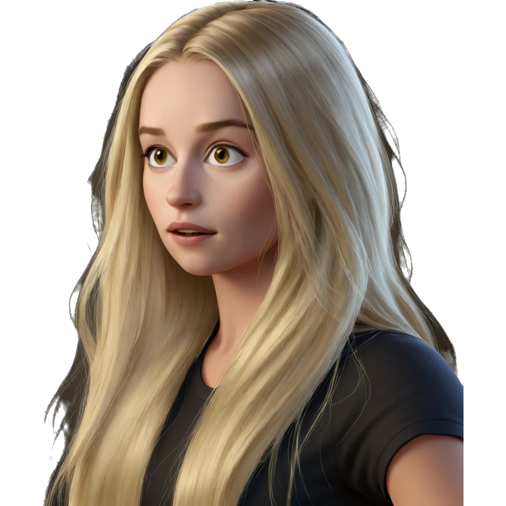 blonde girl with long hair emoji