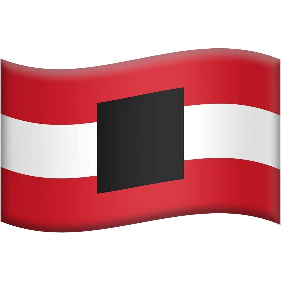 Red white blocked flag emoji