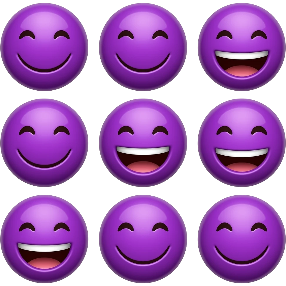 purple smileys laughing out loud emoji