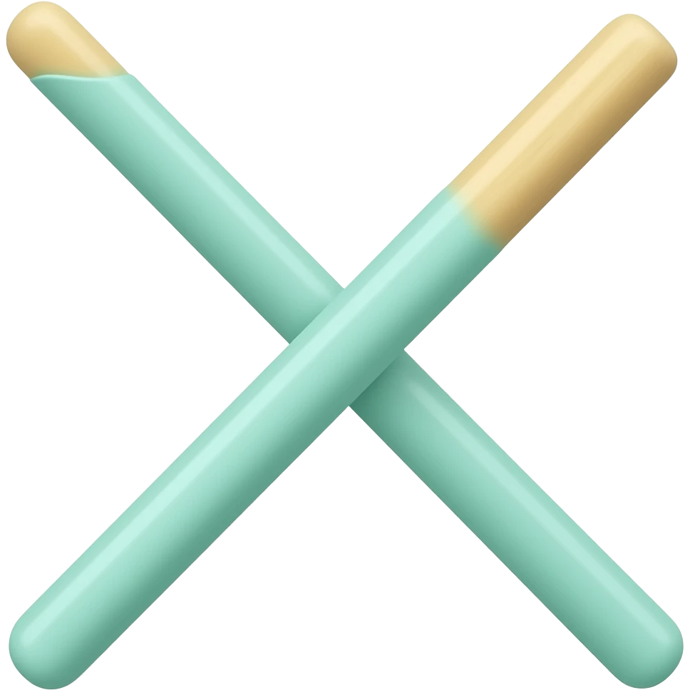 Mint one Pocky stick not biten emoji