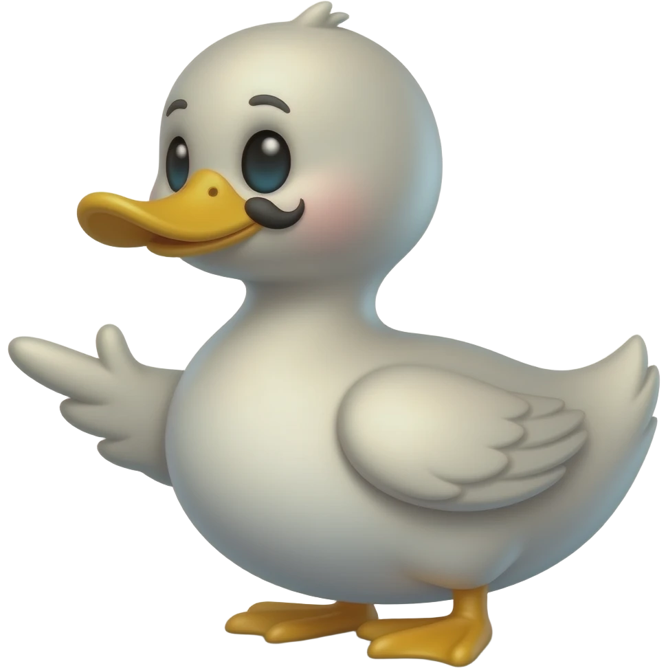Make a little moustage on the duck emoji