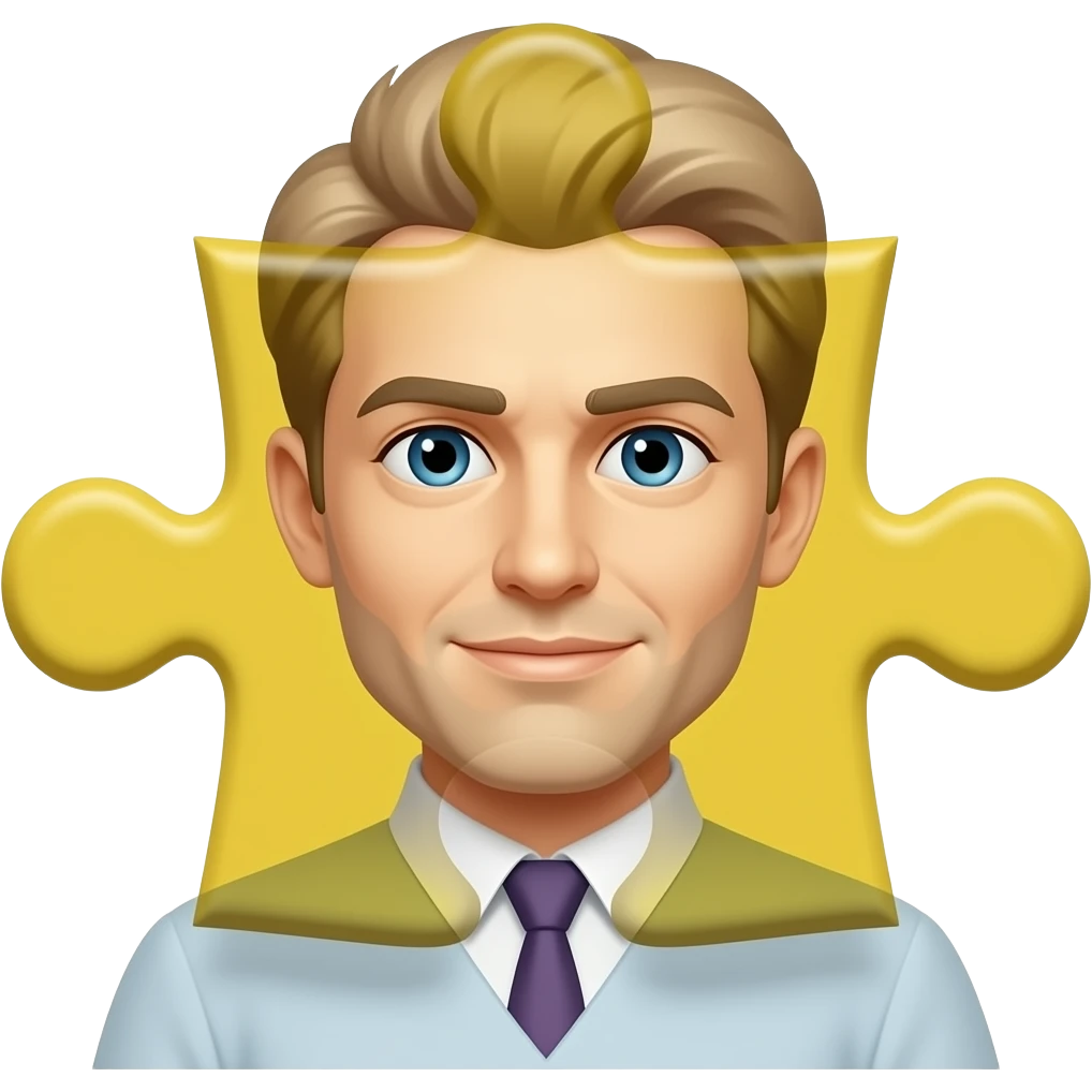 Men puzzle emoji yellow emoji