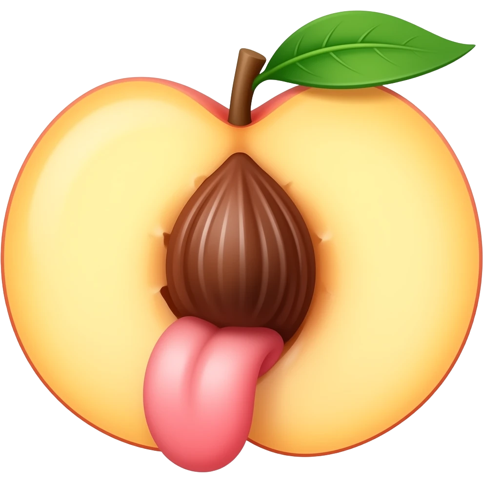 🍑+👅 emoji