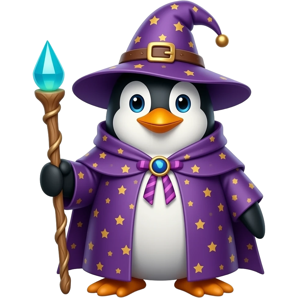 Penguin Wizard emoji