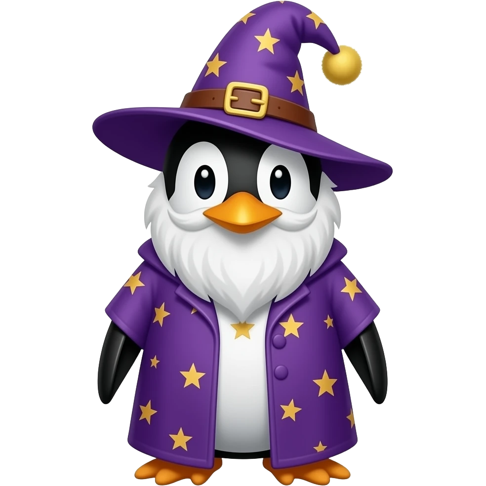 Penguin Wizard emoji