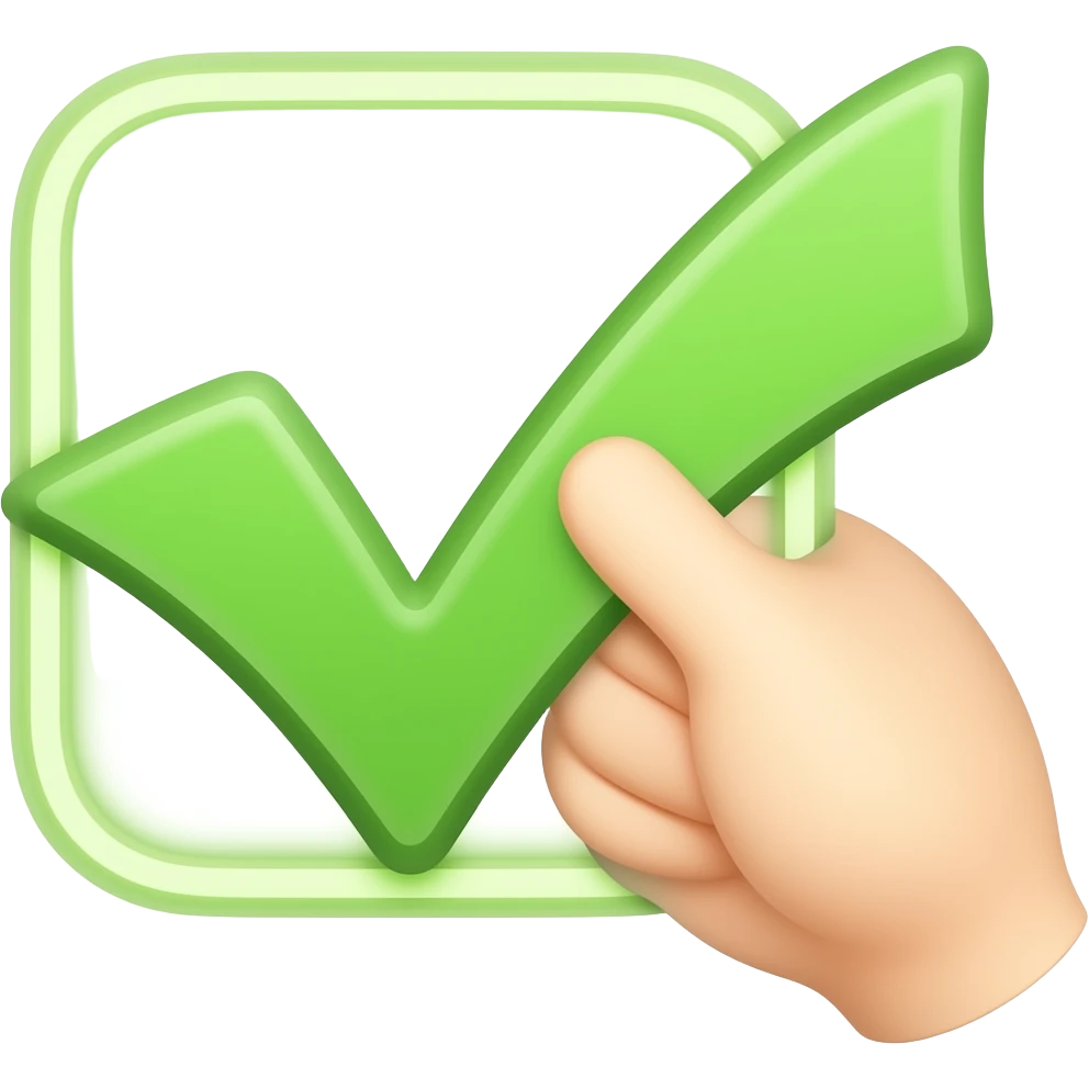 fixing something green check mark emoji