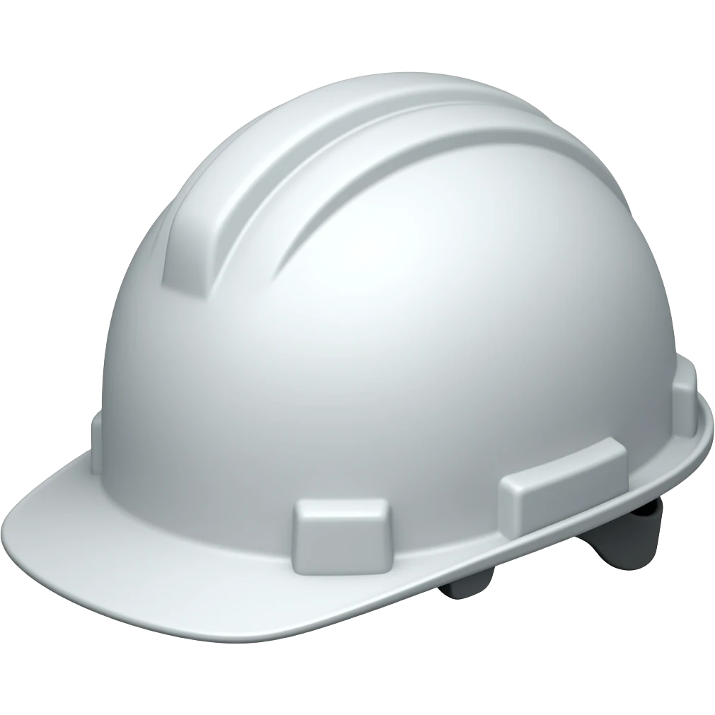 Casco blanco de ingeniero giralo a la izquierda emoji