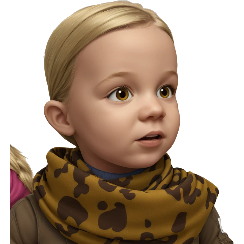 blonde girl in scarf emoji