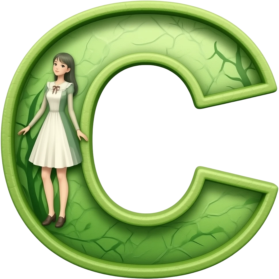 Cresceg hollowoon in c shape emoji