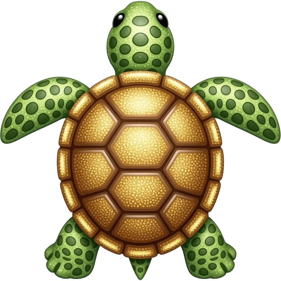 Glitter turtle emoji