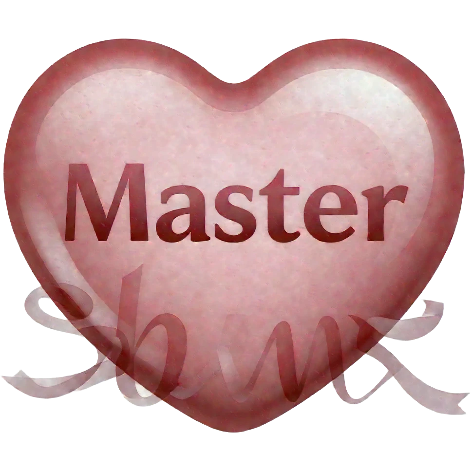 make a naughty sexual and seductive that just says the word "Master" emoji