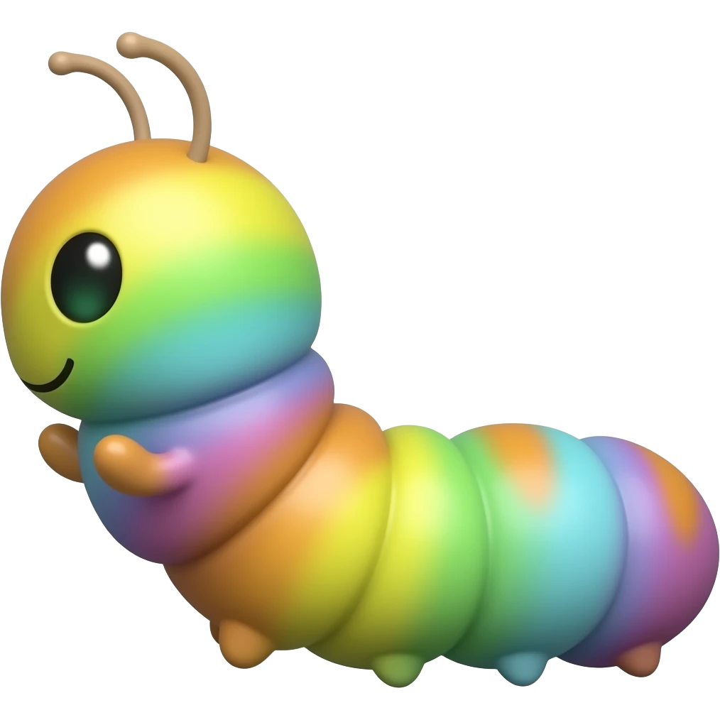 rainbow catapillar emoji