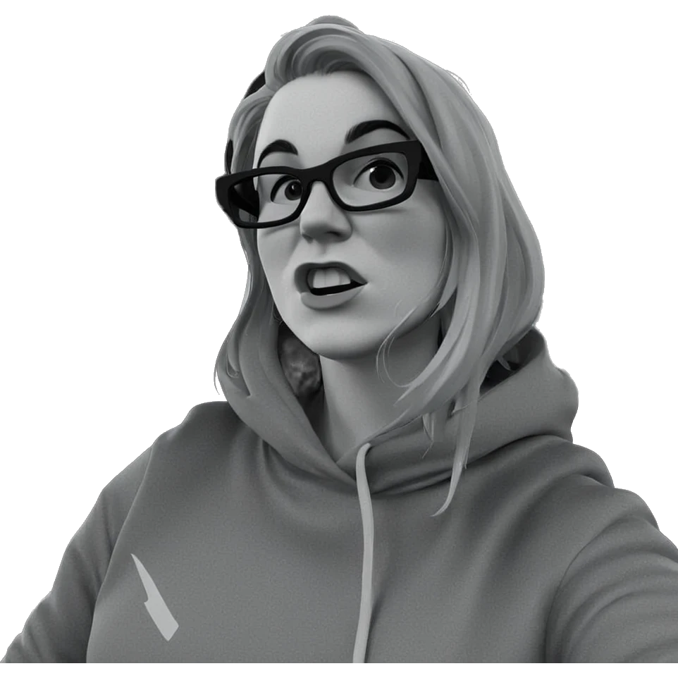 mysterious figure in monochrome emoji
