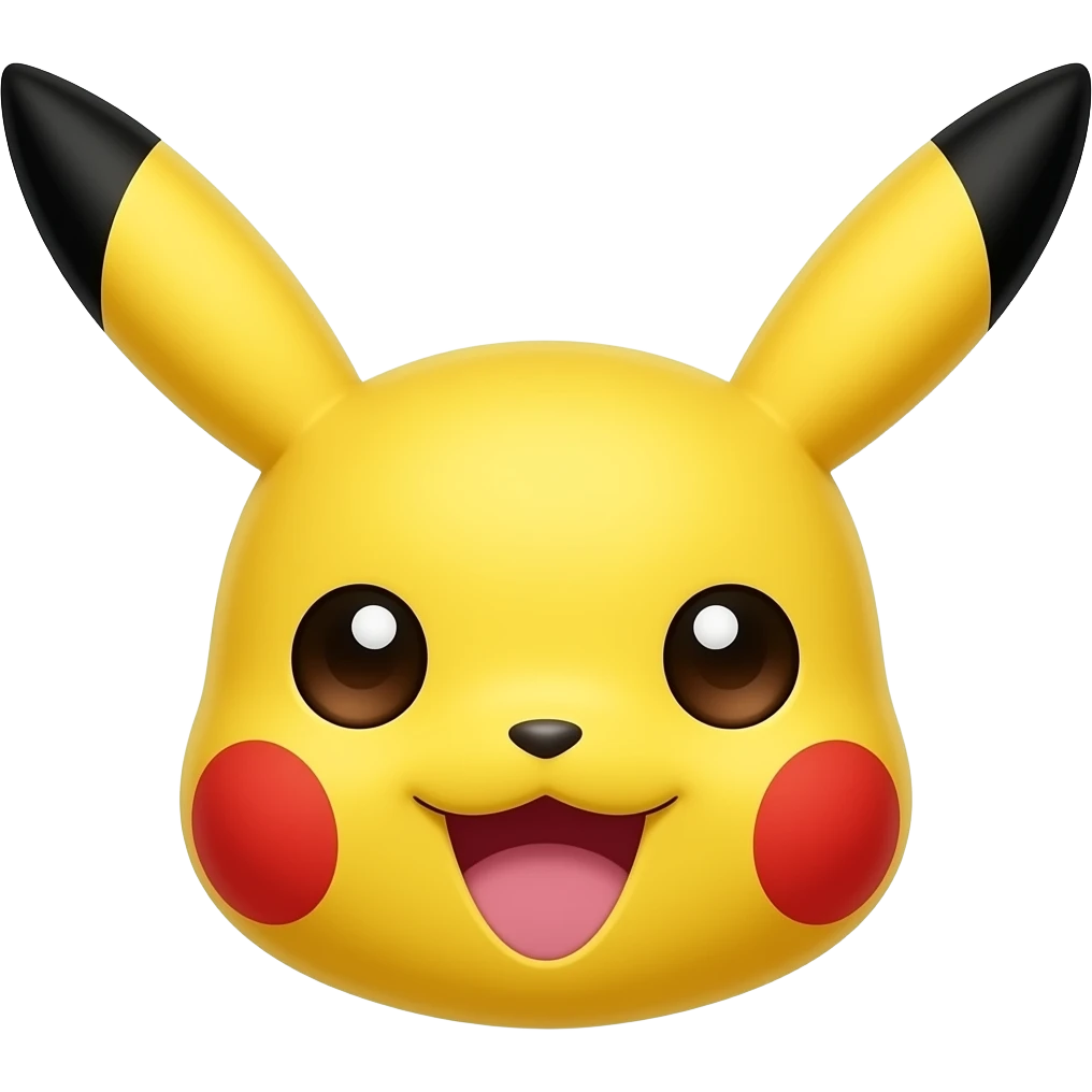 Pikachu smile two eyes emoji