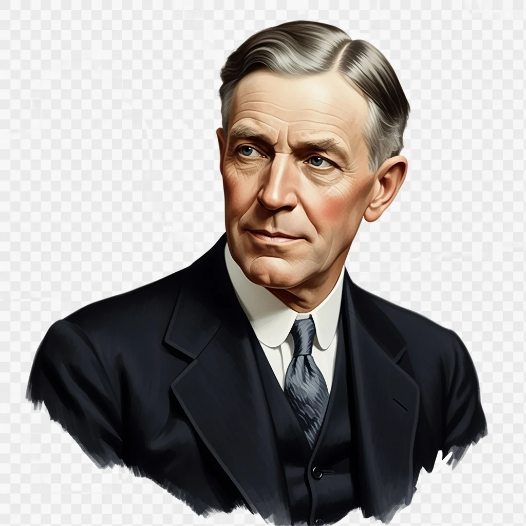 Generate in realistic style Henry Ford. png on transparent background emoji