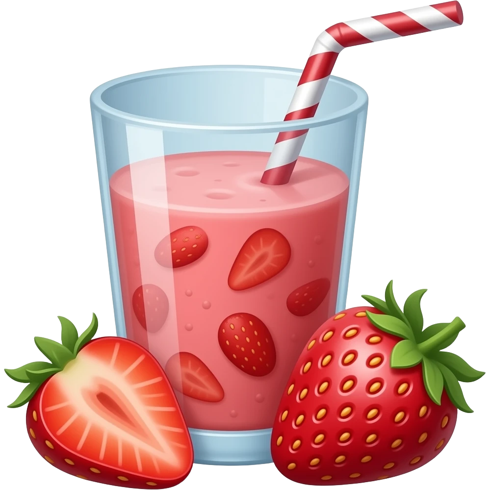Strawberry smoothie emoji