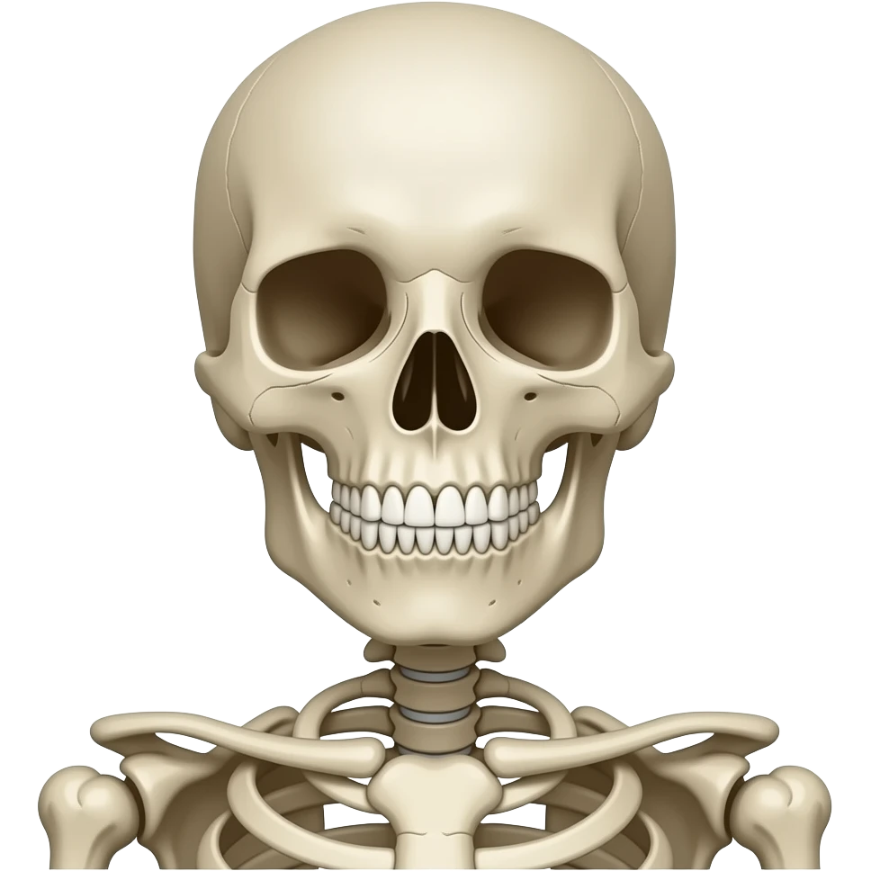 One skeleton head and shoulders emoji