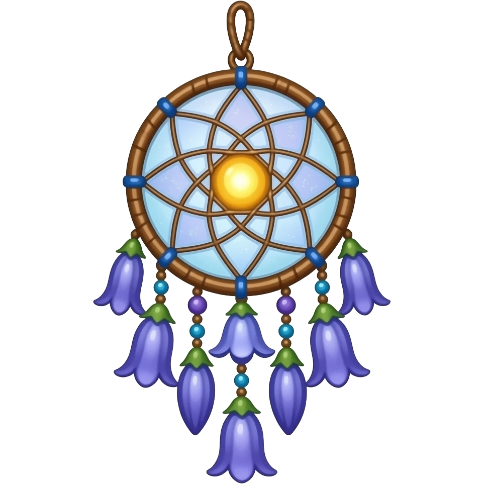 Hanging Bluebell flower lamp-dreamcatcher-suncatcher-decoration emoji