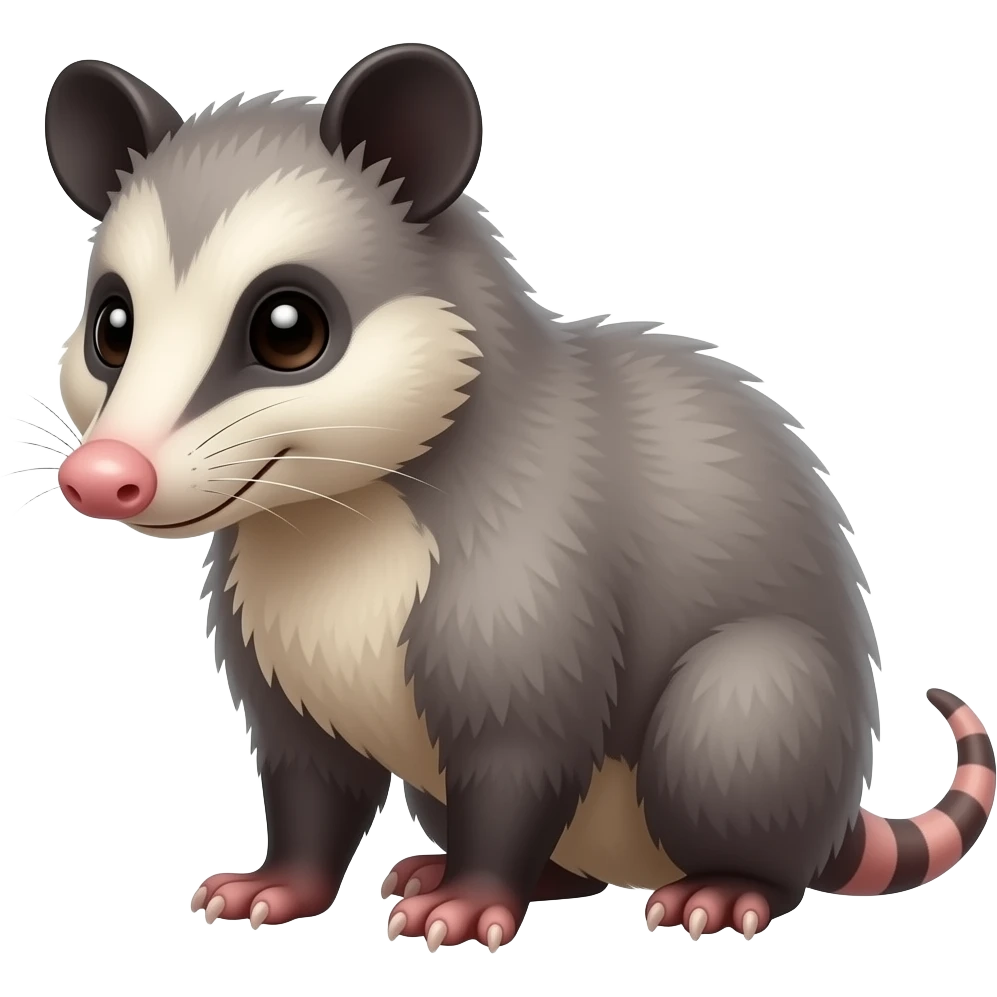 A cartoon opossum emoji