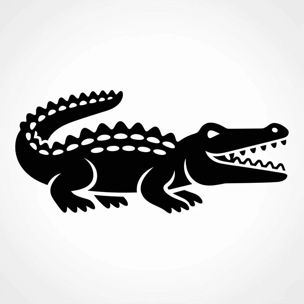 Crocodile icon black silhouette emoji
