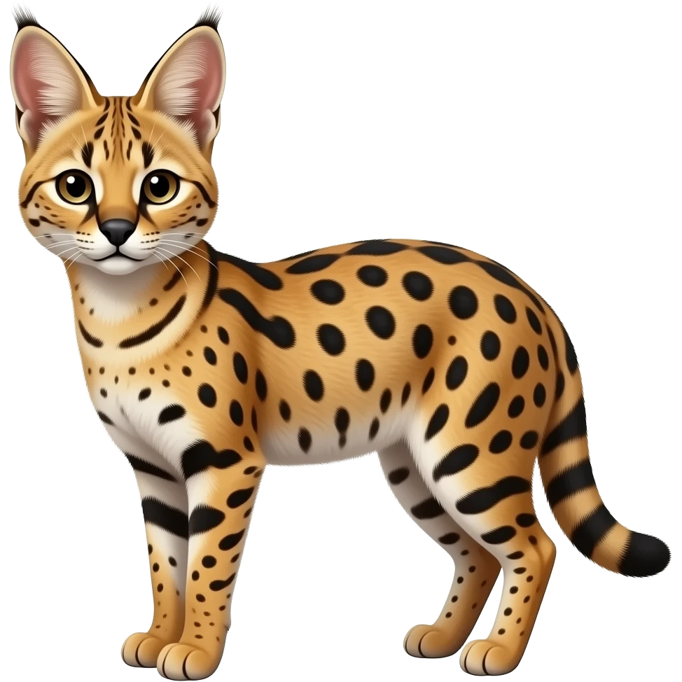 Melanistic serval emoji