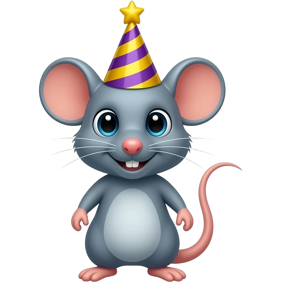 SCIENCEMOUSE WITH BIRTHDAY HAT emoji