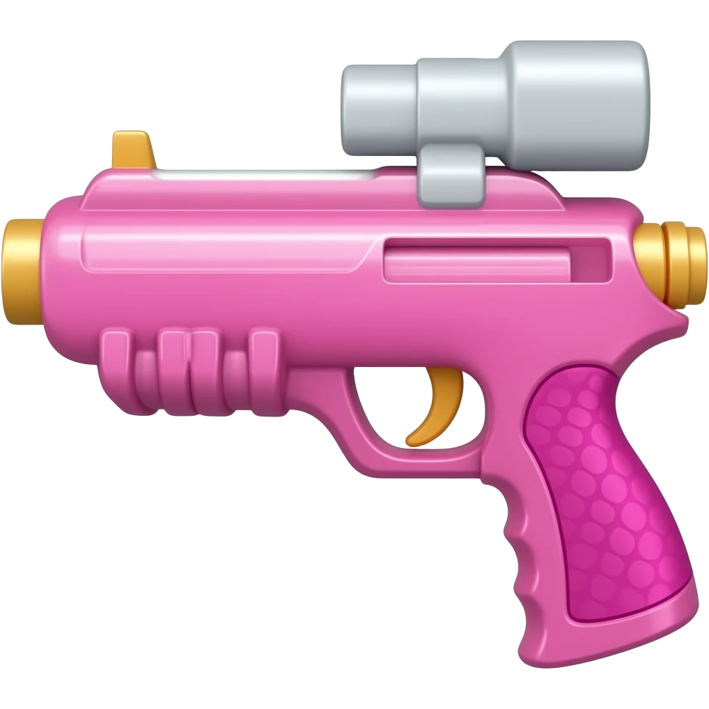 Pink water gun emoji