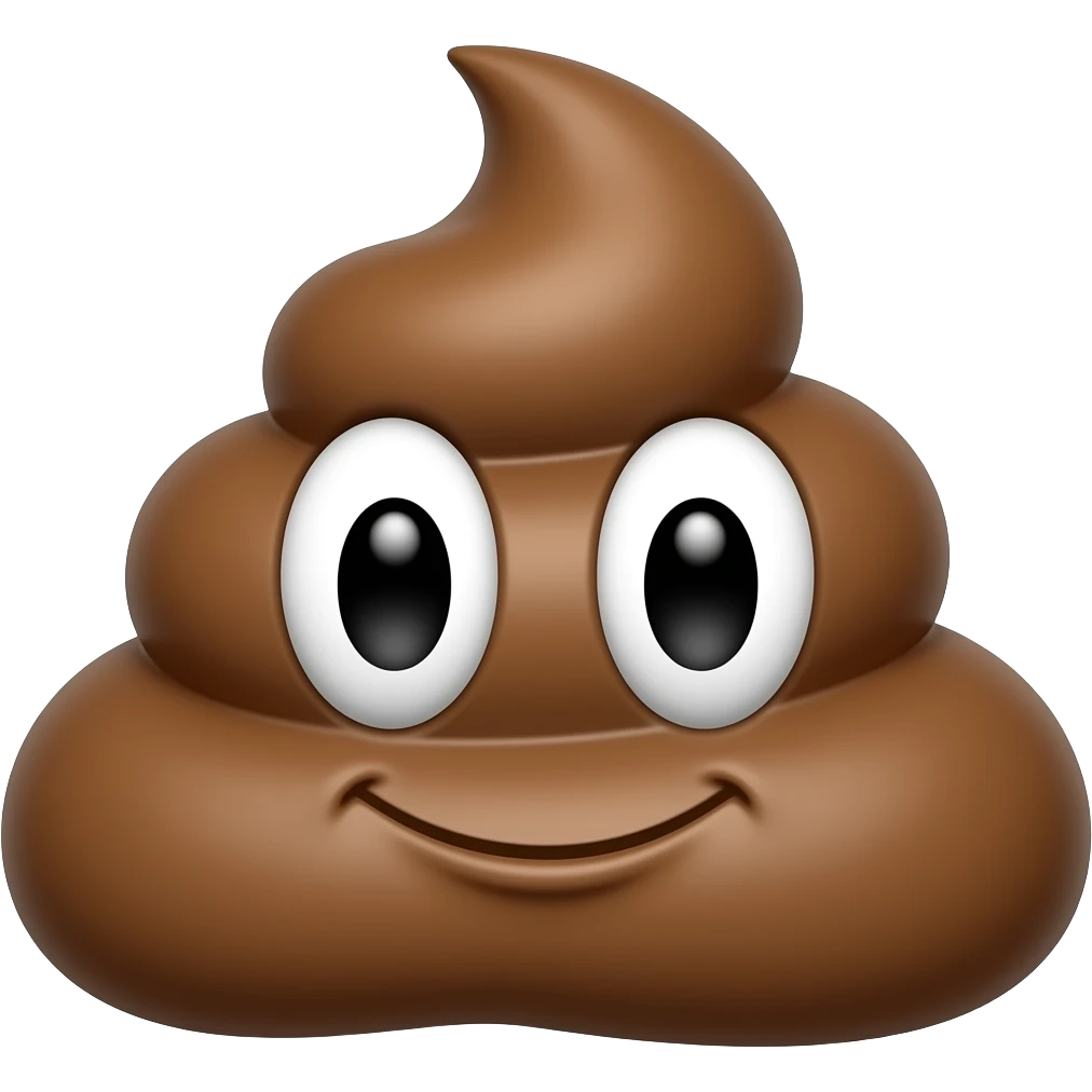 very fat poop emoji