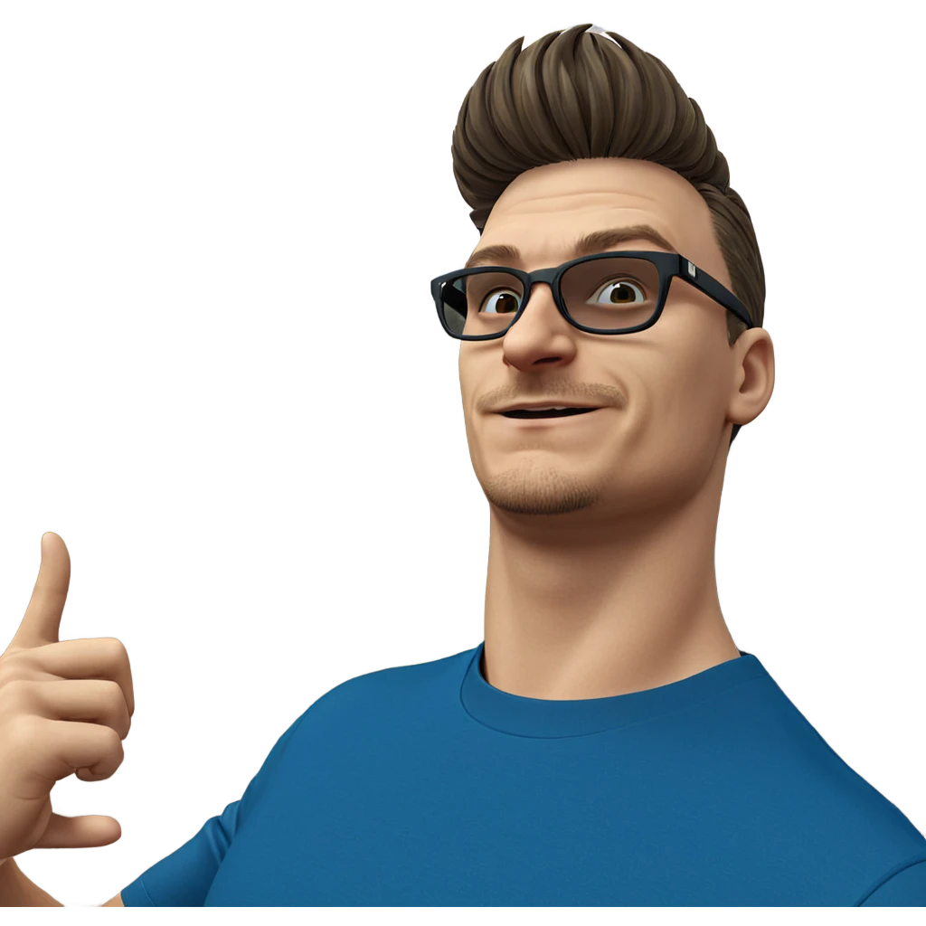 happy guy outdoors under clouds emoji