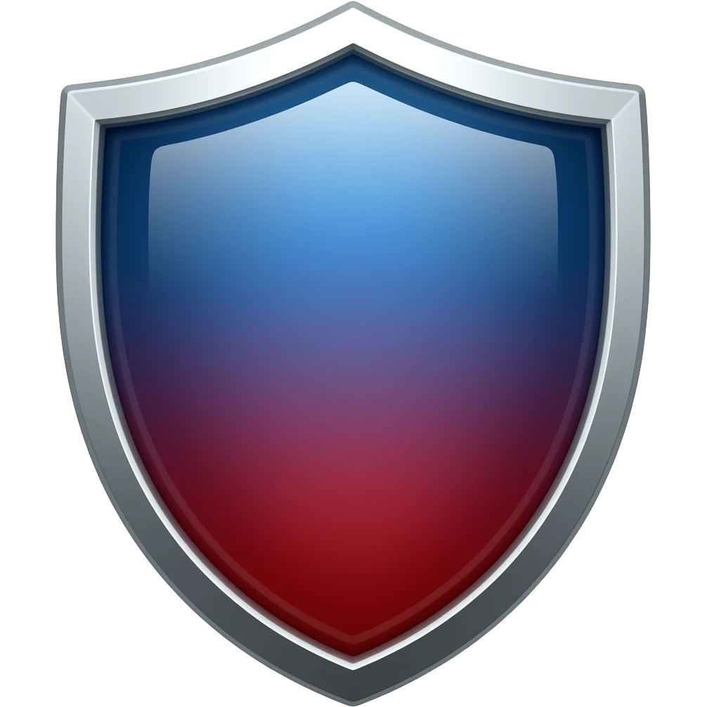 dark blue and red gradient shield emoji